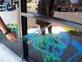 Anti-Graffiti Film on openning windows